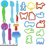 TOYMYTOY 20pcs Dough Tools Cutters And Modelling Tools for Kids Random Color  B076CL7GRV
